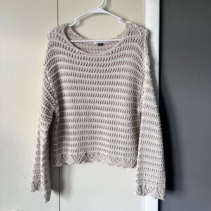 American Eagle Cream Knit Sweater
